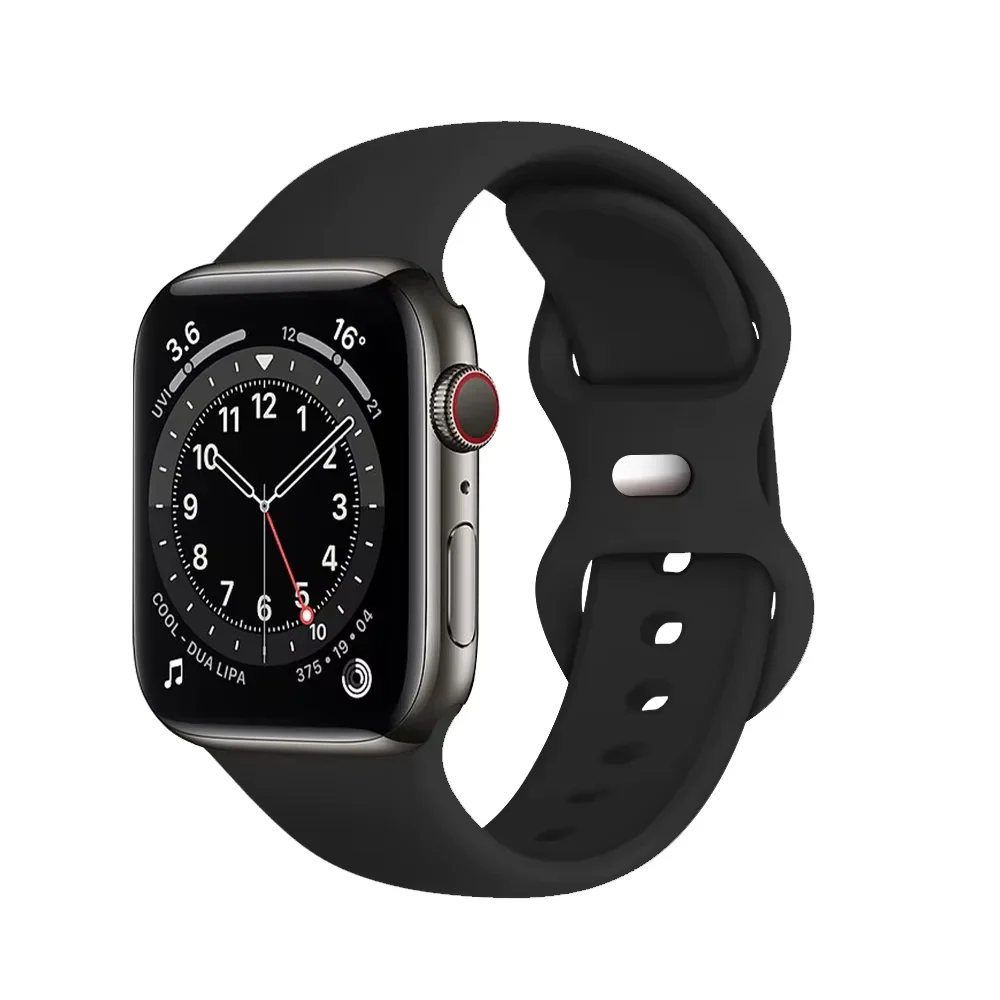 Bracelet Silicone Apple Watch Noir