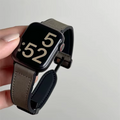 Bracelet Cuir Apple Watch Gris Foncé
