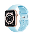 Bracelet Silicone Apple Watch Bleu Clair