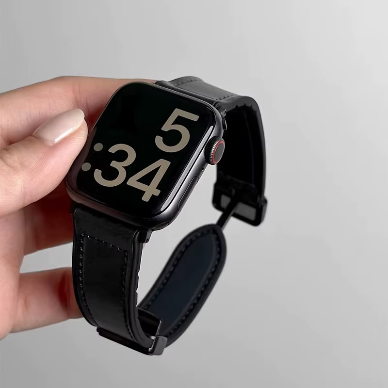 Bracelet Cuir Apple Watch Noir
